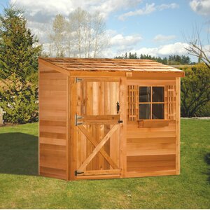 Bayside 6 Ft. W X 3 Ft. D Western Red Cedar Wood Lean To Storage Shed 